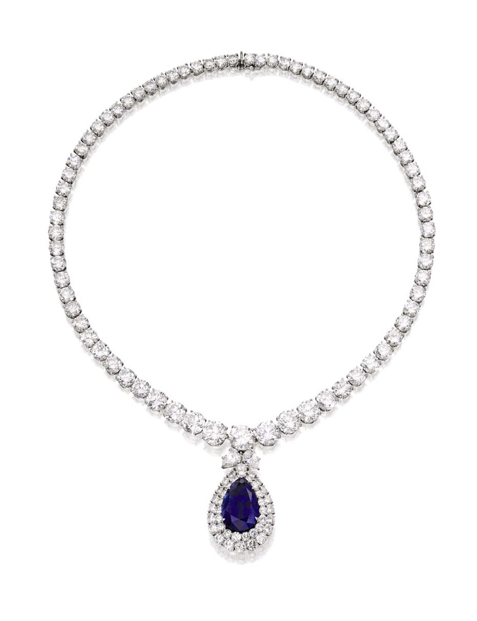 Harry winston sapphire outlet necklace
